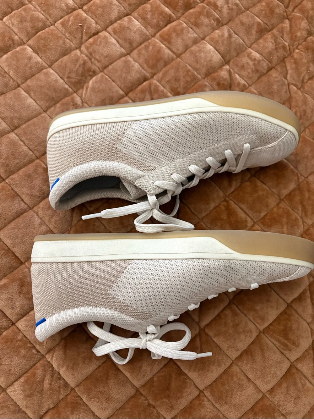 Rothy's Cream Knit Lace-Up Women's Sneakers